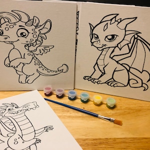 Dragon Paint Party or Birthday Activity Kit, Kids Activity, Dragons, Unisex, Paint Kit