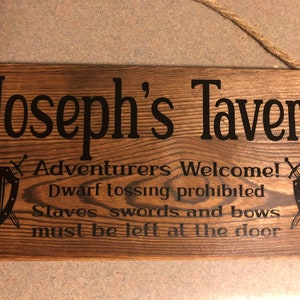 Personalized dungeons and dragons door sign / personalized kids sign / game room sign / dnd gift / Father’s Day / home decor