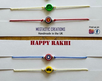 Kids wristband set, Party favours, Kids friendship band, Raksha Bandhan, Boys rakhi, Rakhi for brother, Rakhri, Superhero rakhi, Character
