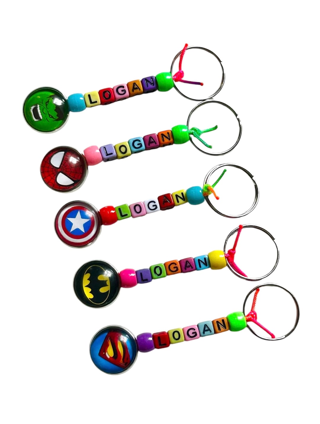 Children Key Rings Personalised Keyring, Kids Keyring, Character Keyring, Bag Tags, Party ...