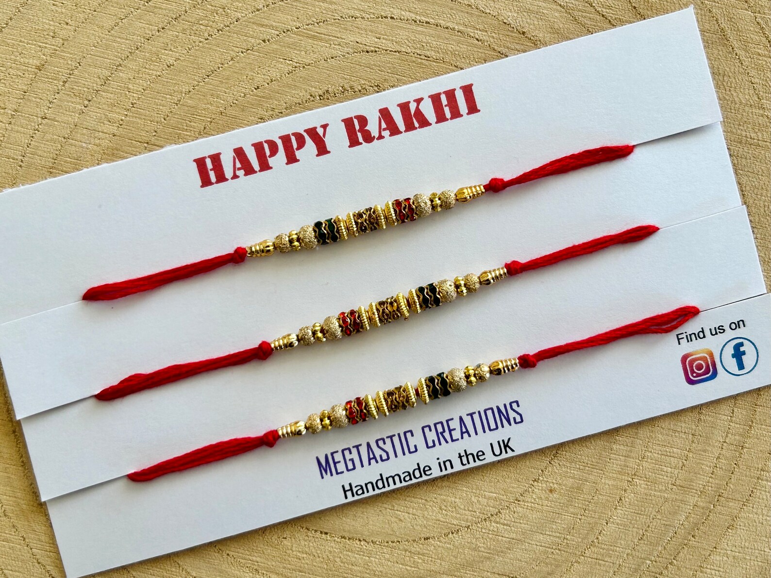 Rakhi set for kids/adults, Set of 3,Red thread rakhi, Rakhri, Traditional rakhi set, Raksha Bandhan,Indian wristband set, Assorted rakhi set