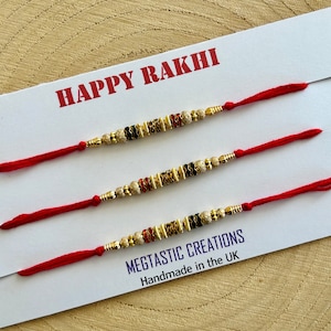 Rakhi set for kids/adults, Set of 3,Red thread rakhi, Rakhri, Traditional rakhi set, Raksha Bandhan,Indian wristband set, Assorted rakhi set