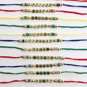 Beautiful personalised rakhi, personalised wristband, personalised rakhi/rakhri, raksha bandhan band, friendship band,Glow in the dark rakhi