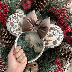 Christmas Mouse Ears, Holiday Mouse Ears, Adorable Snowman Mouse Ears, Snowman Mouse Ears, Christmas Ears