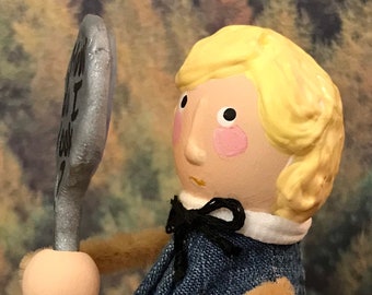 Diane Downs Wood Doll 4"