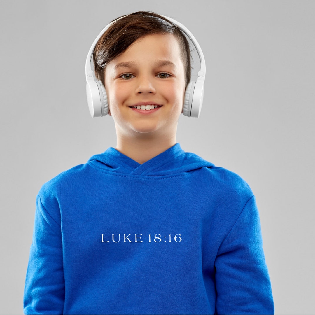Christian Kid Bible Verse Unisex Hoodie Luke 18 16 Let The Little christian-kid-bible-verse-unisex-hoodie-luke-18-16-let-the-little