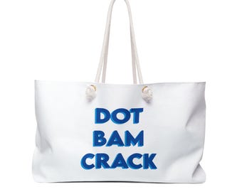 Mahjong Tote Bag | Oversize Mahjongg Carrying Bag for Racks and Tiles | Mahjong Gift | DOT BAM CRACK | Mahjong Travel Accessories