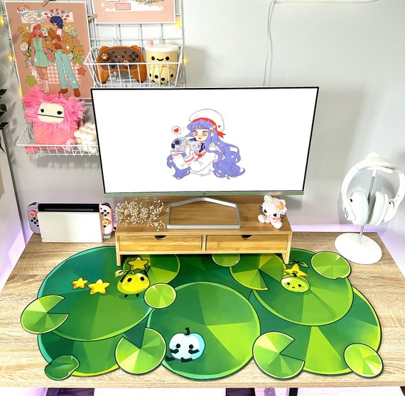 Stardew Valley Desk Mat, Junimo Lily Pad Mousepad, Gaming Decor