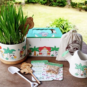 ACNH Inspired Gardening Kit - Tiny Garden Pals with Watering Can