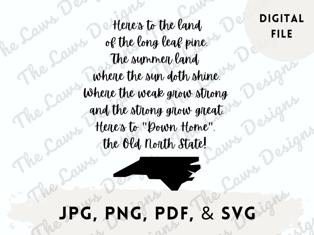 North Carolina Official State Toast at Aaron Swenson blog