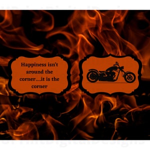 Motorcycle Tumbler Wrap Design: Sublimation PNG (Digital Download)