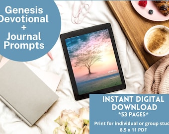 Genesis Journey: A Devotional and Journal for Deep Reflection and Study with Leah Ramirez |  Instant Digital Download for Tablet or Print