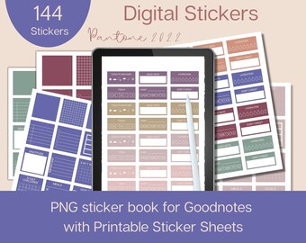 DIGITAL STICKERS |  Goodnotes Stickers | Digital Planner Stickers  |  Pantone Colors  |  Digital PNG Files