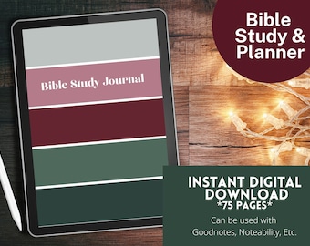 Digital Bible Study Journal, Planner, Calendar, Reading Plan, Reading Tracker, and Templates on iPad for Deepening Your Connection with God