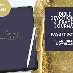 Legacy Bible Journal: 365 Day Chronological Reading Plan with Personal Devotional & Prayer Pages - Digital Journal for Goodnotes on iPad
