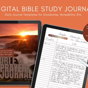Bible Journal Download for Goodnotes or Print | Goodnotes Template | Bible Journal Printable | Bible Reading Tracker
