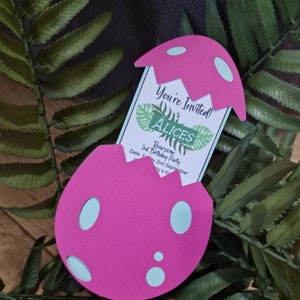 SVG UNIQUEMENT - Invitation à une fête pop-up oeuf de dinosaure