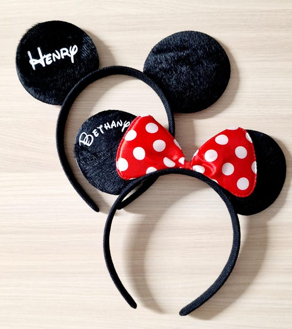 Disney Inspired Mouse PERSONALISED Ears Headband - Etsy display picture 1