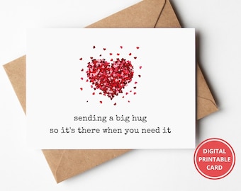 Tarjeta de larga distancia, Te extraño, Tarjeta pensando en ti, Tarjeta de amistad, Desaparecida, Tarjeta para novio, Tarjeta de felicitación, Imprimible, Descarga instantánea