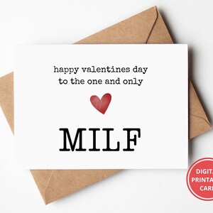 Cartão Milf, Cartão de Dia dos Namorados, Milf, Cartão para Esposa, Para Namorada, Feliz Dia dos Namorados, Cartão de Casal, Cartão de Felicitações, Para Impressão, Download Instantâneo