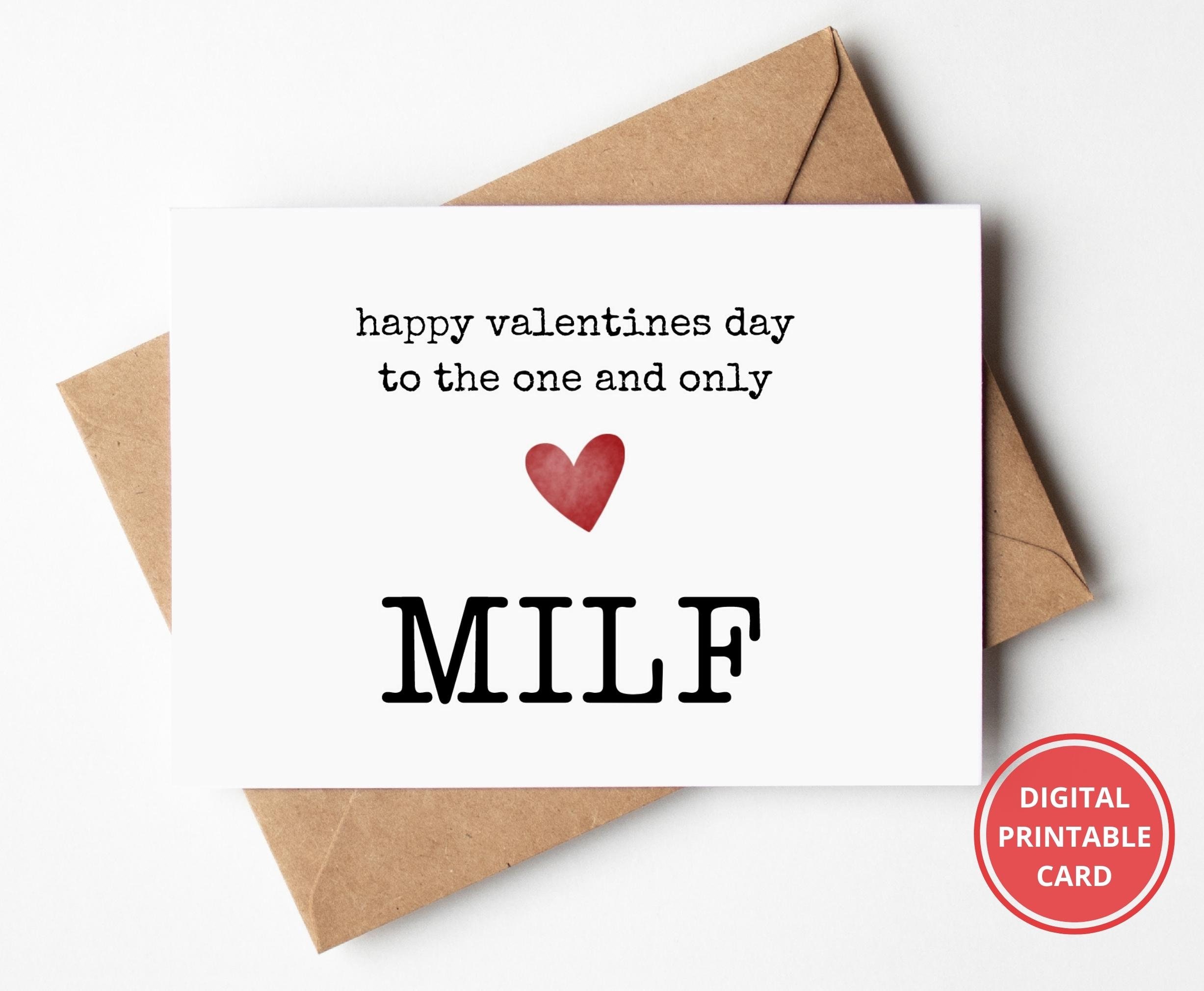 Milf Card, Valentines Card, Milf, Card for Wife, for Girlfriend, Happy  Valentines, Couple Card, Greeting Card, Printable, Instant Download - Etsy