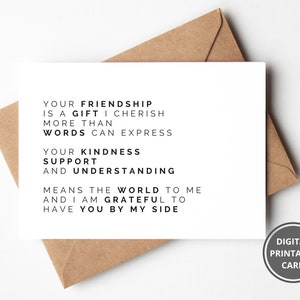 Carte de remerciement, carte de remerciement d'un ami, merci d'avoir été incroyable, carte de meilleur ami, merci d'un ami, carte de meilleur ami