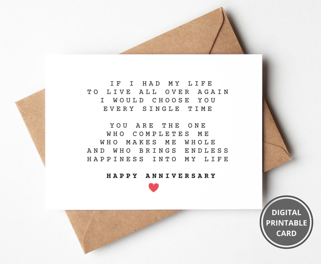 Romantic Anniversary Card, Anniversary Card for Wife Girlfriend ...
