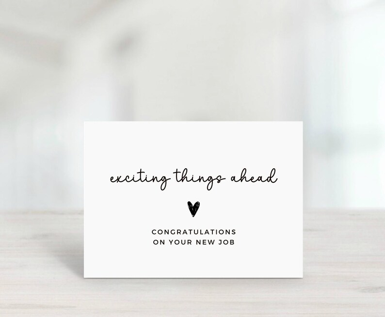 Congratulations on Your New Job, Card for New Job, Congratulations, New Career, New Job Gift