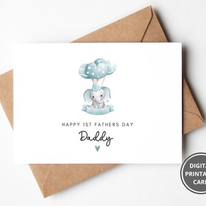 1ère carte de fête des pères, première carte imprimable pour la fête des pères comme mon père, première carte de fête des pères de bébé, premier cadeau de fête des pères, téléchargement immédiat