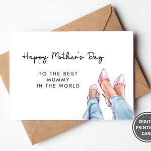 Meilleure carte de maman, carte de fête des mères pour maman, carte imprimable pour maman, carte de fête des mères pour maman, carte pour maman, carte de fête des mères, illustration