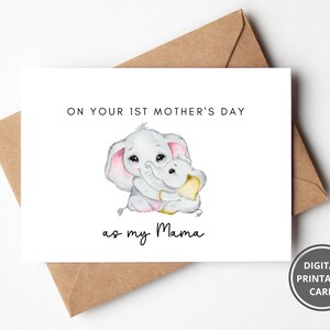 Feliz primeiro dia das mães, mamãe, primeiro cartão de dia das mães, primeiro dia das mães, cartão para mamãe, para mamãe, cartão de nova mãe, cartão de felicitações, para impressão
