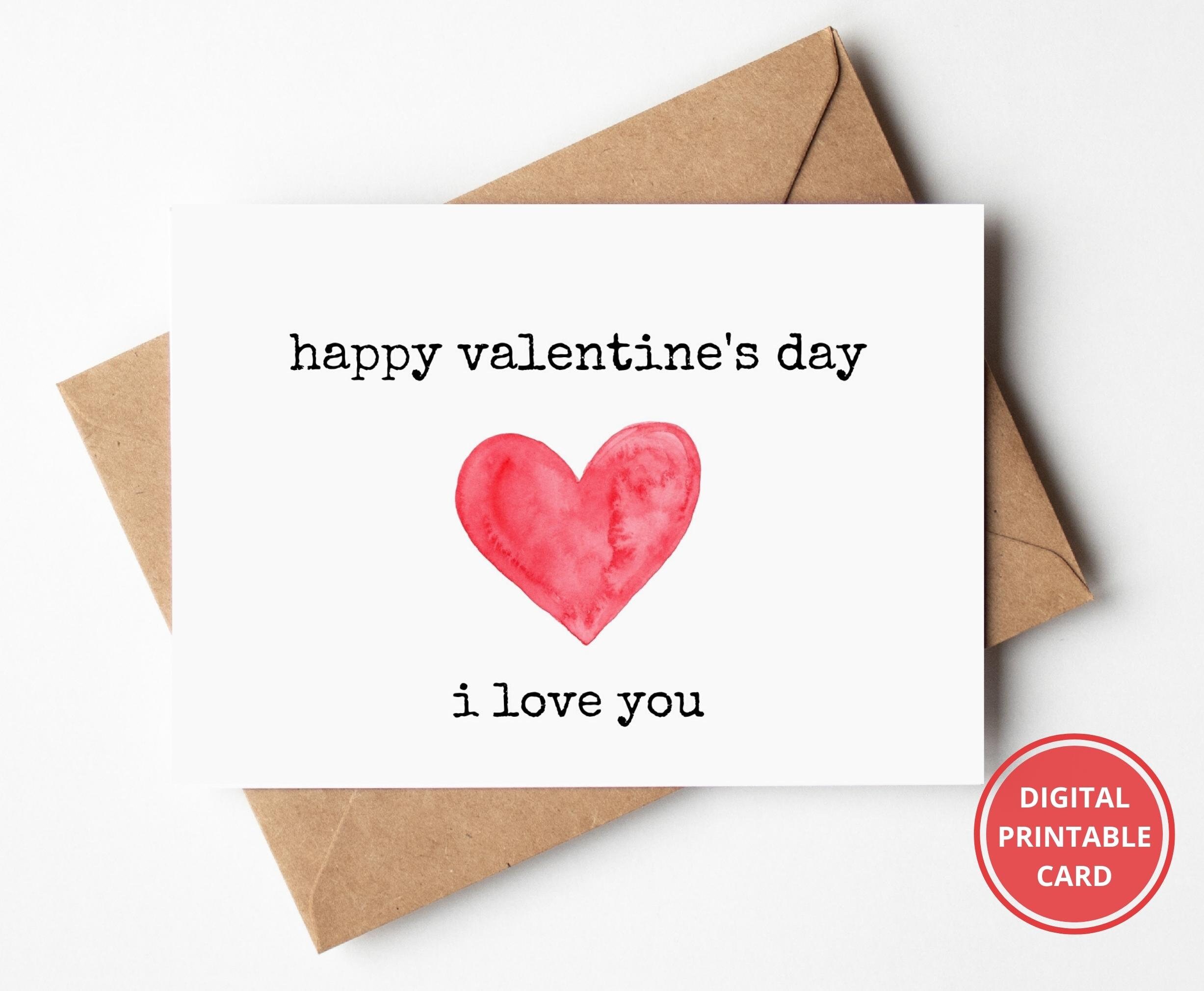 Simple Valentines, Valentines Day Card, for Boyfriend, Simple Card