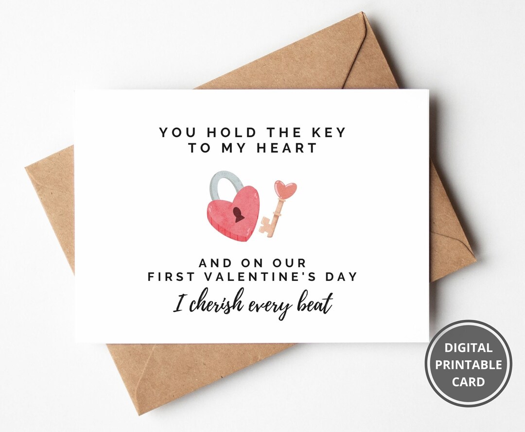 Boyfriend Valentines Day Card, Happy First Valentines Day as My ...