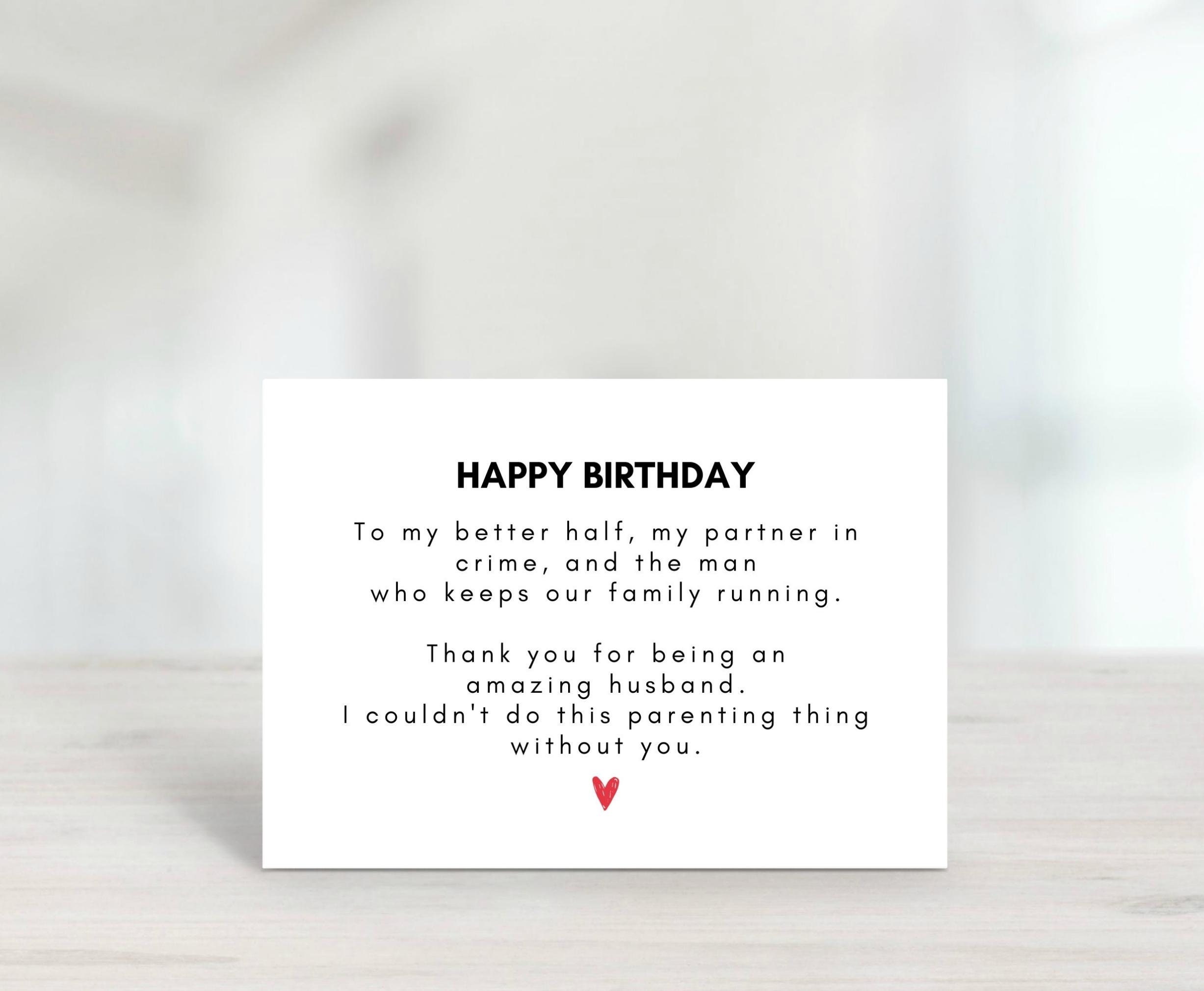 Birthday Card for Husband From Wife, Romantic Husband Birthday Gift ...