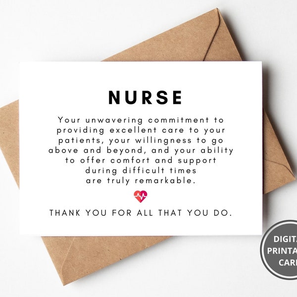 Clinical Instructor Thank You Appreciation Card Etsy