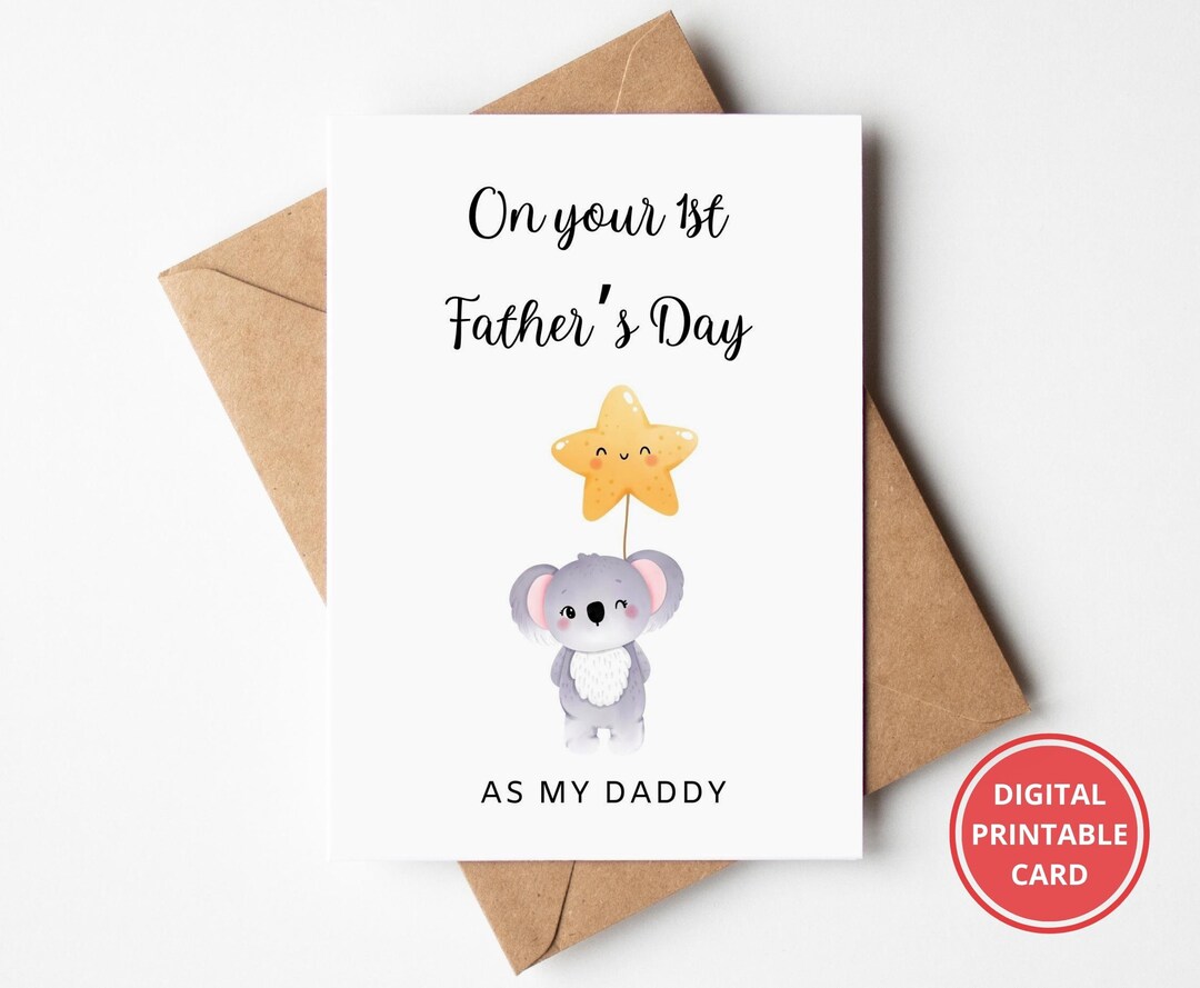 1st Fathers Day Card, First Fathers Day Card, Happy Fathers Day, New ...
