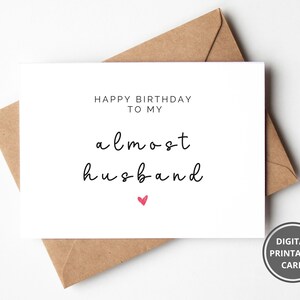 Carte de joyeux anniversaire pour futur mari, carte d'anniversaire à imprimer, cadeau d'anniversaire pour futur mari, carte pour lui, carte d'anniversaire pour lui