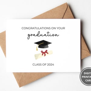 Carte de fin d'études, imprimable Félicitations pour l'obtention de votre diplôme, carte Fier of you, carte de remise des diplômes et carte scolaire