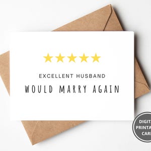 Cartão de aniversário engraçado para marido, marido excelente, cartão de aniversário engraçado para marido, aniversário de marido, cartão para ele, cartão para impressão