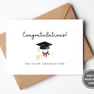 Félicitations pour votre remise des diplômes, carte de remise des diplômes imprimable, carte de remise des diplômes de classe, cadeau de remise des diplômes pour elle, carte pour lui