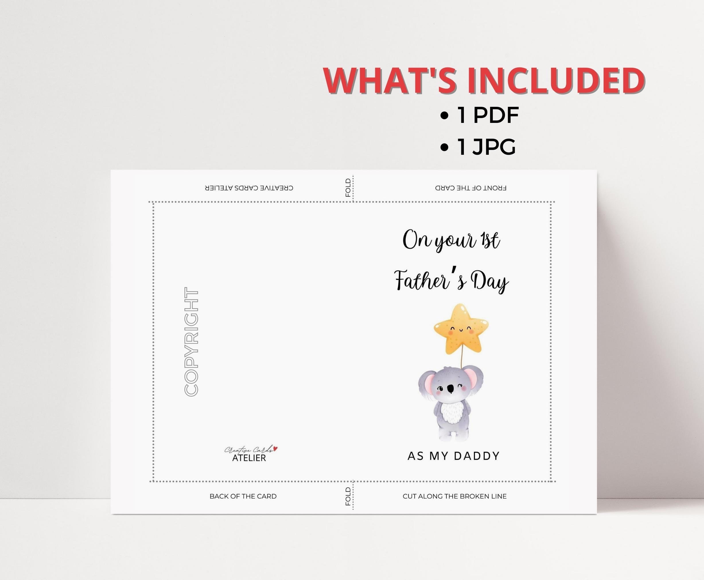 1st Fathers Day Card, First Fathers Day Card, Happy Fathers Day, New ...
