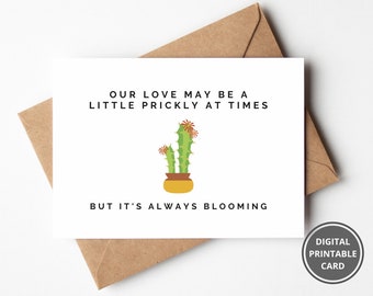 Cute Anniversary Card, Funny Pun Anniversary Card For Husband, Gift for Him, Greeting Card, Printable, Instant Download