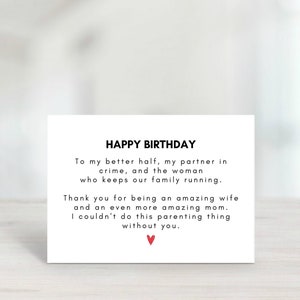Birthday Card for Wife From Husband, Printable Card for Partner, Wife ...