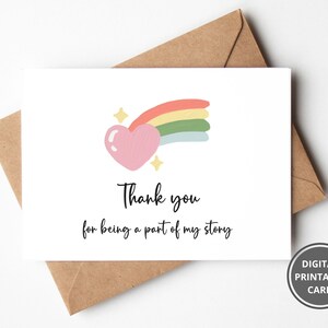 Tarjeta de agradecimiento, tarjeta simple imprimible para amigo, empleado, colega, tarjeta de maestro, tarjeta de gran agradecimiento, descarga instantánea
