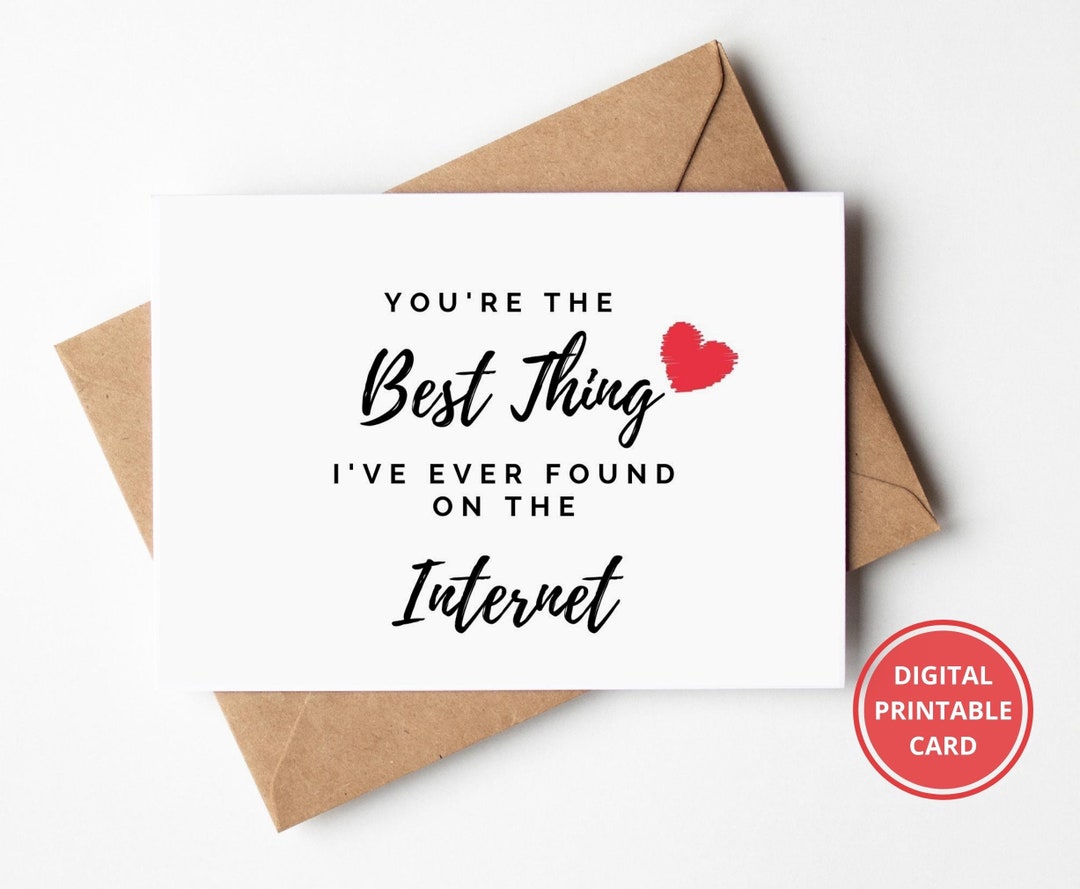Funny Valentines Day Card for Him, Valentine's Greeting Card Printable ...