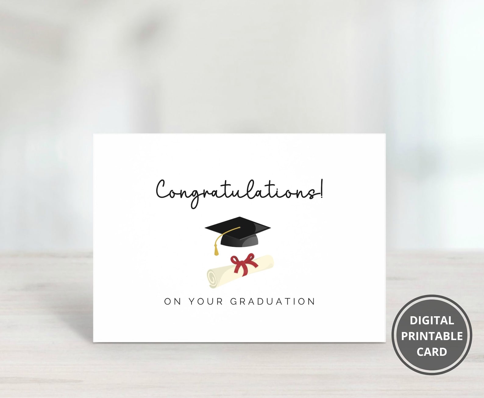 Congratulations on Your Graduation Card, Printable Graduation Card ...
