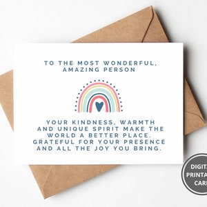 Carte de remerciement, Merci ami, Carte d’appréciation Bestie, Carte de remerciement, Merci ami, Carte meilleur ami
