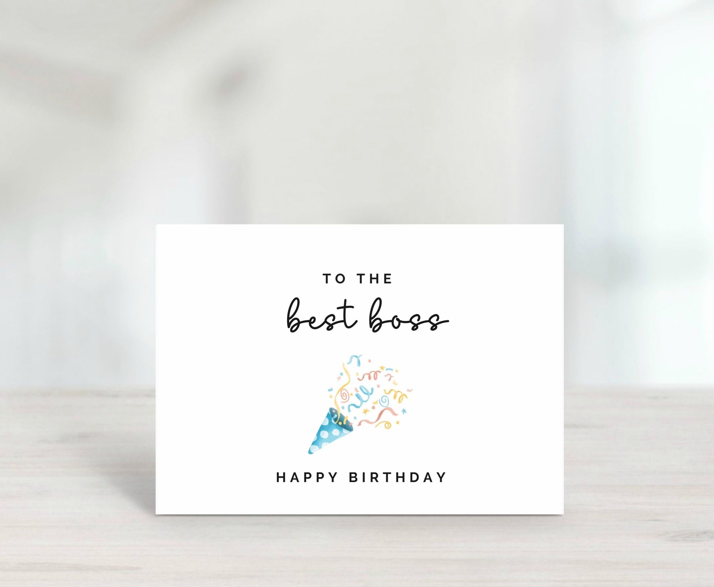 Happy Birthday to the Best Boss Card, Printable Boss Birthday Card ...