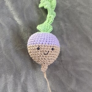 Crochet Turnip Amigurumi Toy, Baby Toy, 100% Cotton, Crochet Vegetable, Baby Gifts