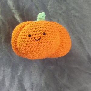 Crochet Pumpkin Amigurumi: 100% Cotton Baby Toy